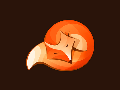 Fox mark fox gradient logo logotype mark orange vector © thenewvision