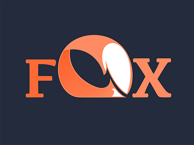 Fox mark fox logo mark text vector © thenewvision