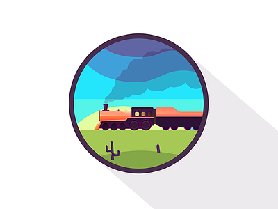 Train. Sunny day illustration sun train vector © thenewvision