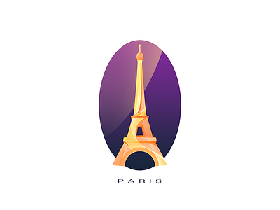 Paris illustration logo mark paris text vector © thenewvision