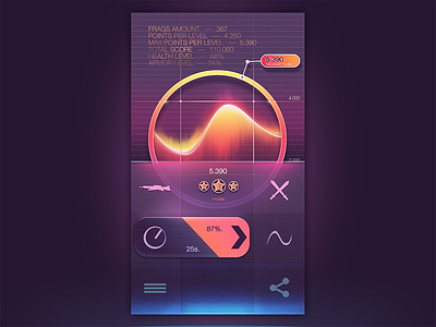 Statistic Screen application game illustration mobile shooting vector © thenewvision