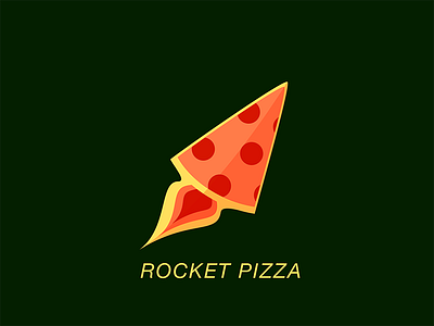 Rocket Pizza logo mark pizza text vector © thenewvision
