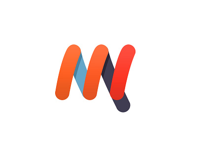 "My" Logo gradient logo mark my vector