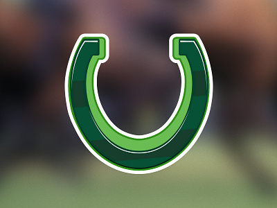 Punters Paradise logo redesign flat horseshoe logo