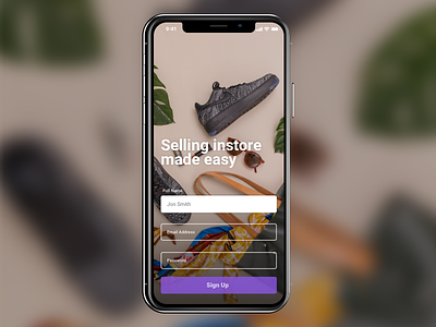 Sign Up Modal - Daily UI 001 app iphone mobile ui