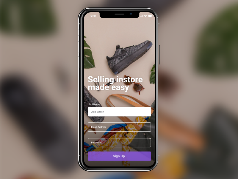 Sign Up Modal - Daily UI 001 ui mobile iphone app