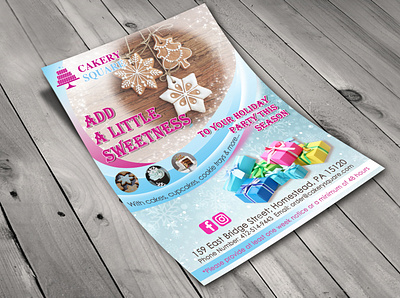 A Christmas flyer for a bakery design flyer flyer artwork flyer design flyerdesign flyerdesigner graphicdesign illustration photoshop