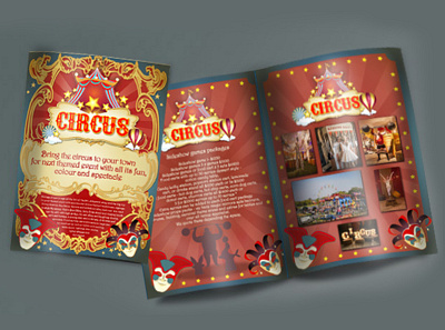 A brochure design for a circus brochure brochure design brochure layout brochure mockup brouchure design photoshop