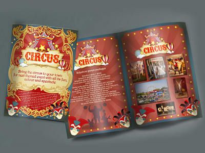 A brochure design for a circus