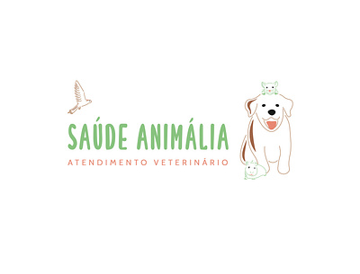 LOGO - SAÚDE ANIMÁLIA animals dog health logo logodesign vet veterinarian veterinary