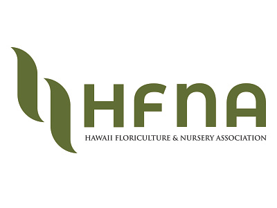 HFNA Logo Green - Hawaii Floriculture and Nursery Association agriculture association branding design floriculture flowers green hawaii identity illustration logo minimal typography