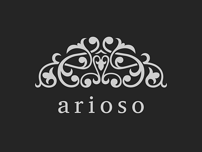 arioso technologies arioso floral flower logo ornament ornate swirl technologies