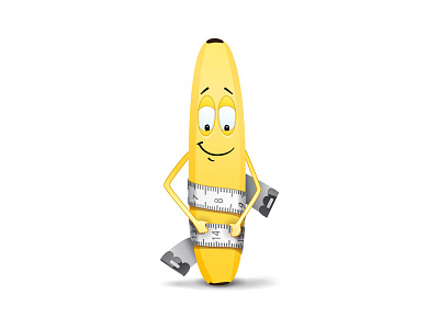 banana banana cartoon character cute measuring rule