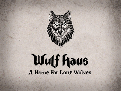 WIP Wulf Haus Logo font german house lettering logo sketch wolf wulf haus
