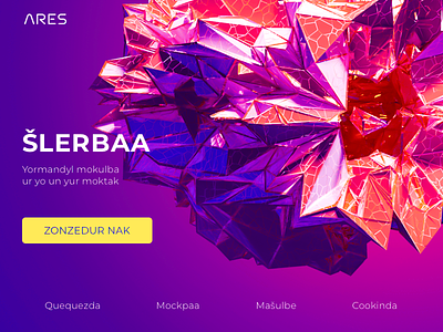 Shlerbaa 3d abstract ares colorful header hero image illustration landing page shlerbaa ui web web design