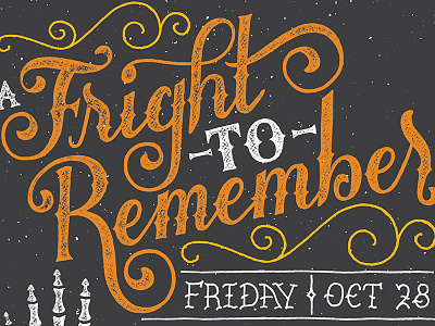 Halloween fright halloween hand lettering lettering prom script skeleton swash swirl typography