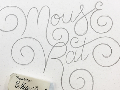 Mouse Rat hand lettering lettering mouserat parks and rec script swash swirl tv type typography