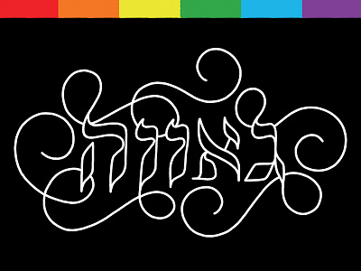 Pride calligraphy handmade type hebrew lettering love pride script swash swirl type typography