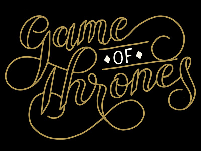 Game of Thrones game of thrones handlettering handmade type hbo lettering script swash swirl tv type typography