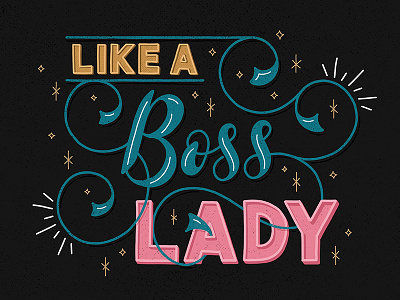Like A Boss Lady boss calligraphy email flourishes handlettering lettering ligatures professionalaf script sketch swashes swirl