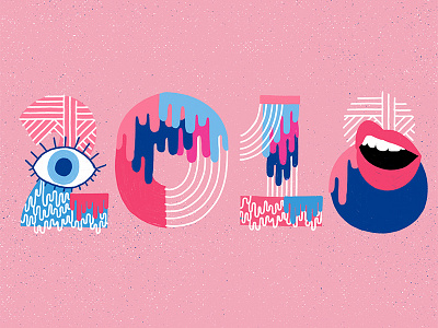2018 2018 drip eye graphic design handlettering illustration lettering ligatures music pattern sketch year