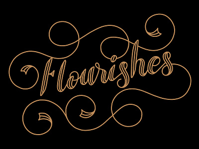 Flourishes flourish flourishes calligraphy handlettering lettering ligatures meta script swash swashes swirl swirls