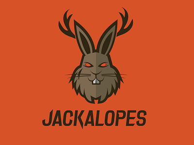 Fictitious Sports Team (Jackalopes) branding logo vector