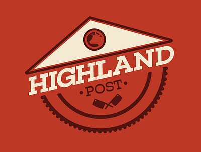 Highland Post branding design illustrator logo vector