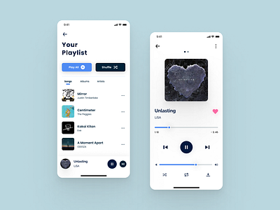 Music Player App 001 daily 100 challenge dailyui dailyuichallenge design ios app design minimal mobile app music music album music app music app ui music art music player ui ux web website