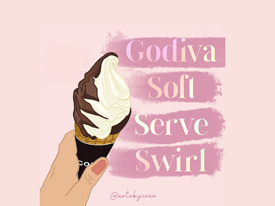Godiva Soft Serve foodillustration procreate