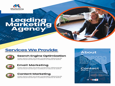 Leading marketing Agency - Flyer Design branding design graphic design illustration logo typography ui