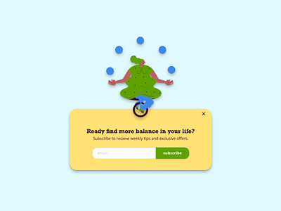 Pop-up 016 balance daily ui dailyui mobile pop up pop up subscribe subscription ui ux