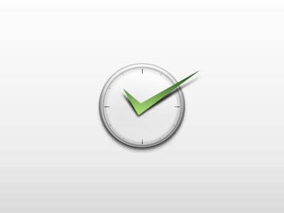 Real Time Plan - Icon check clean clock hour icon watch white