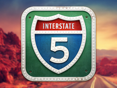 iOS Road Trip Planner icon @2x icon ios rgrundig road rust sign street texture trip
