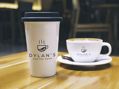 DYLAN S brand identity coffee cup coffee shop logo creative logo design logo designer logo idea logo inspirations logotype minimal modern logo shop logo