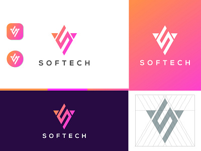 S Letter Logo | Monogram Logo 3d app icon app logo brand identity branding design graphic design illustration initial logo logo design logo designer logo idea logo inspirations minimal modern logo monogram s letter softech logo tech logo