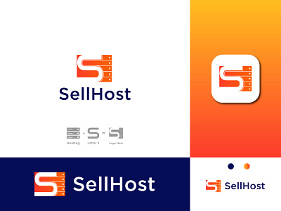 SellHost Logo | Modern Logo app icon brand identity branding design flat graphic design hosting letter logo design logo idea logo inspirations logo mark logo type minimal mockup modern modern logo monogram symbol