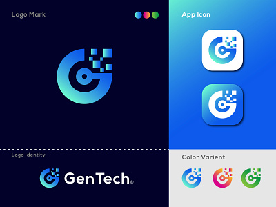 G Letter | GenTech Logo | Technology Logo