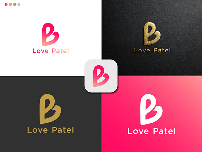 Love Logo | Love Patel brand identity dribbble free logo gradient logo illustration logo design logo designer logo idea logo inspirations logos love logo minimal modern logo personal brand trend logo vector logo