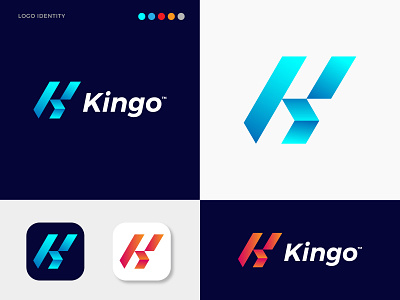 Kingo Logo | Letter K 3d brand identity branding custom logo dribbble graphic design icon illustration initial logo letter k logo design logo designer logo idea logo inspirations logo mark minimal minimalist modern logo symbol vector