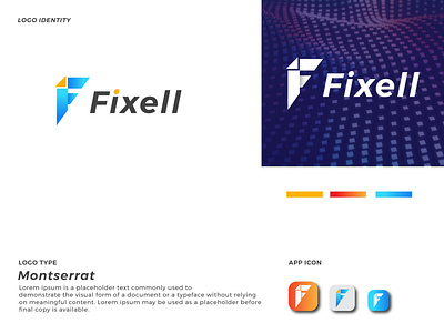 Fixell Logo, Modern Logo, F letter