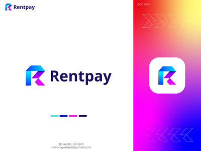 Rentpay Logo, Modern Logo Design app icon brand identity branding graphic design illustration letter p letter r logo design logo designer logo folio logo idea logo inspirations logo mark logo type minimal modern logo pay logo popular logo simple logo trendy logo