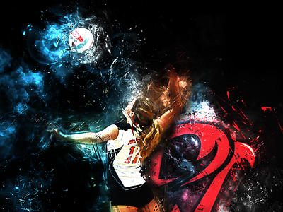 Volleyball Rough Wrap davenport illustrator photoshop rough wrap volleyball