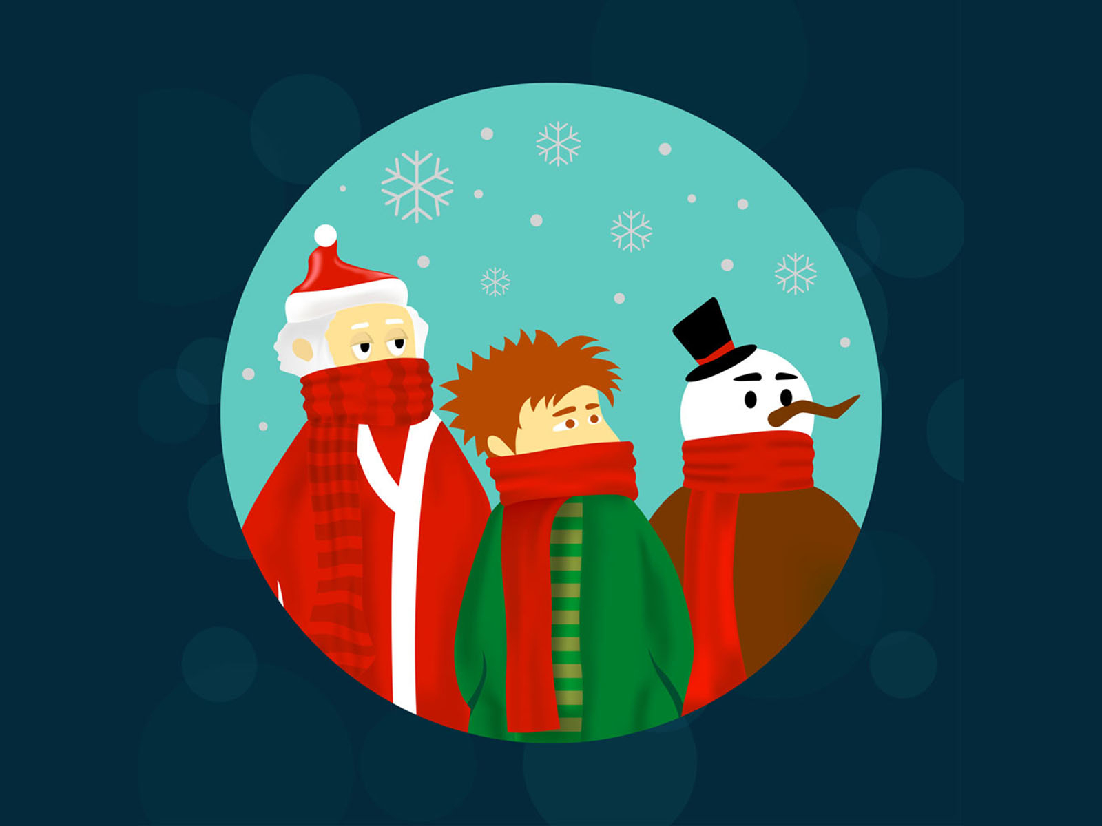 cute-illustration-of-3-friends-celebrating-christmas-together-by