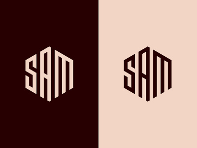 SAM Logo branding clean design fashion logo hexagon icon idea identity illustration letter logo logo logo design logo designer logos logotype minimal sam sam logo sam monogram vector