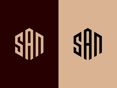 SAN Logo best monogram branding design graphic design grid logo hexagon logo icon identity illustration letter logo logo logo design logo designer logos logotype modern san san logo san monogram vector