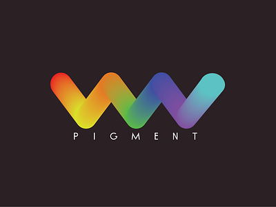 Pigment design flat illustration logo minimal