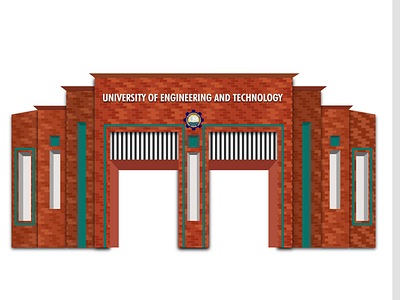 University of Engineering and Technology, Lahore design illustration minimal uet vector