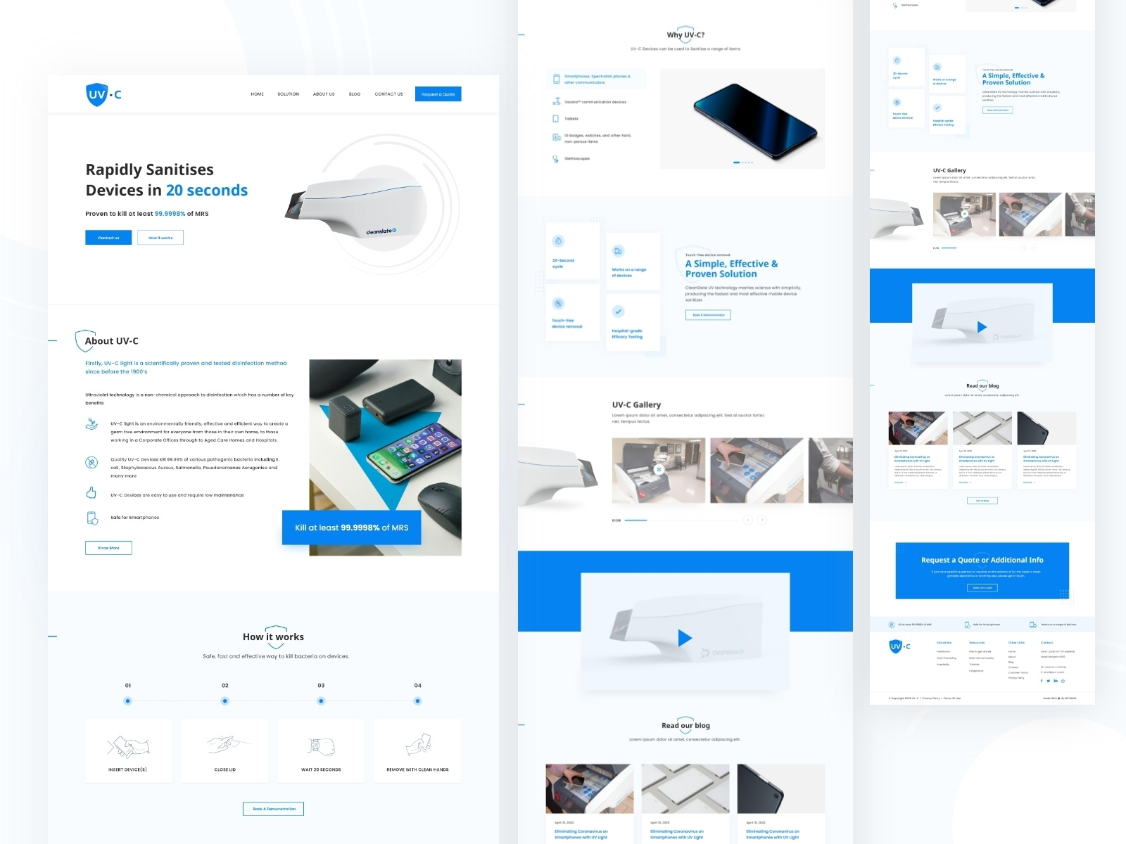 Homepage design for Mobile sanitize device by Nazmul Shohag on Dribbble