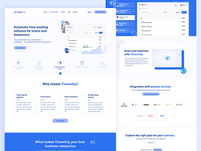 Homepage design for Tracking app